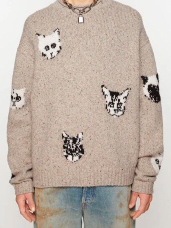 Beef Season2 Josh Crane-Martin Cat Printed Sweater