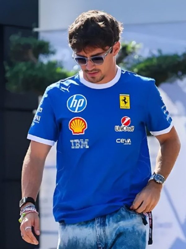 Charles Leclerc F1 Grand Prix Of Italy Blue T-shirt