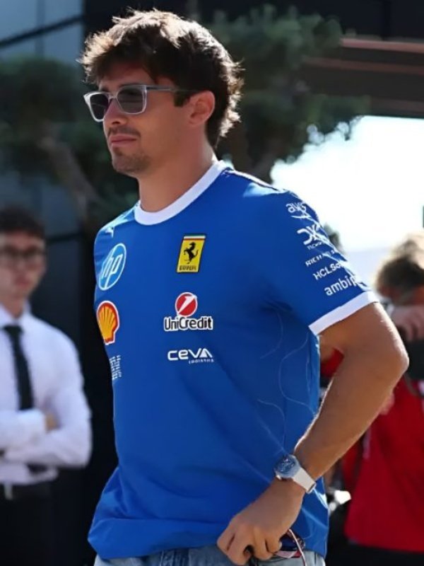Charles Leclerc F1 Grand Prix Of Italy T-Shirt-Blue