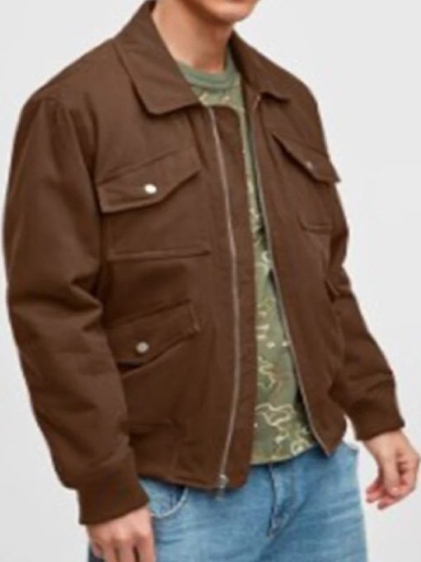 DTF St. Louis David Harbour Multi Pocket Jacket-Brown