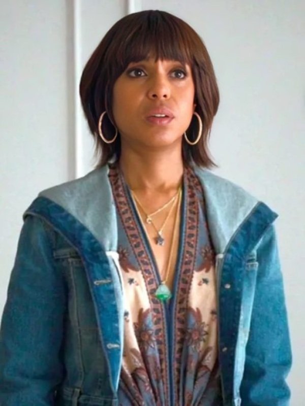 Imperfect Women Kerry Washington Hooded Denim Jacket