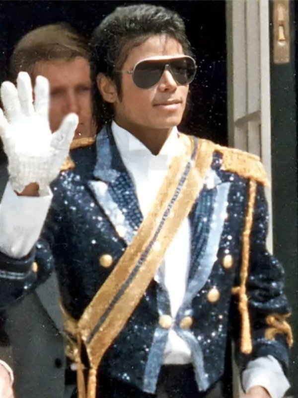 Michael Jaafar Jackson Blue Sequin Jacket