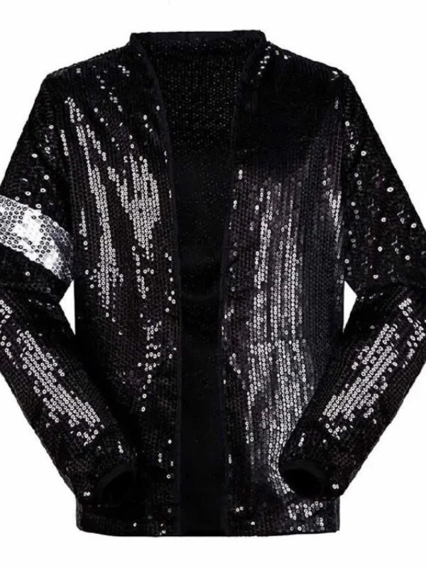 Michael Jackson Billie Jean Sequin Jacket-Black