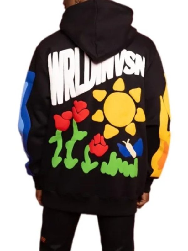 Night or Day Pullover Hoodie-Black