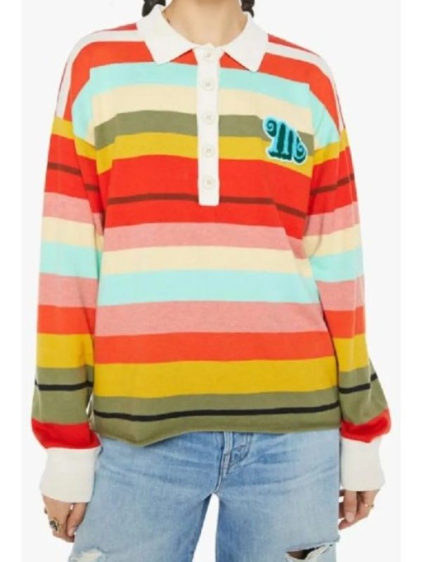 Shrinking S3 Christa Miller Striped Sweatshirt-Multicolor