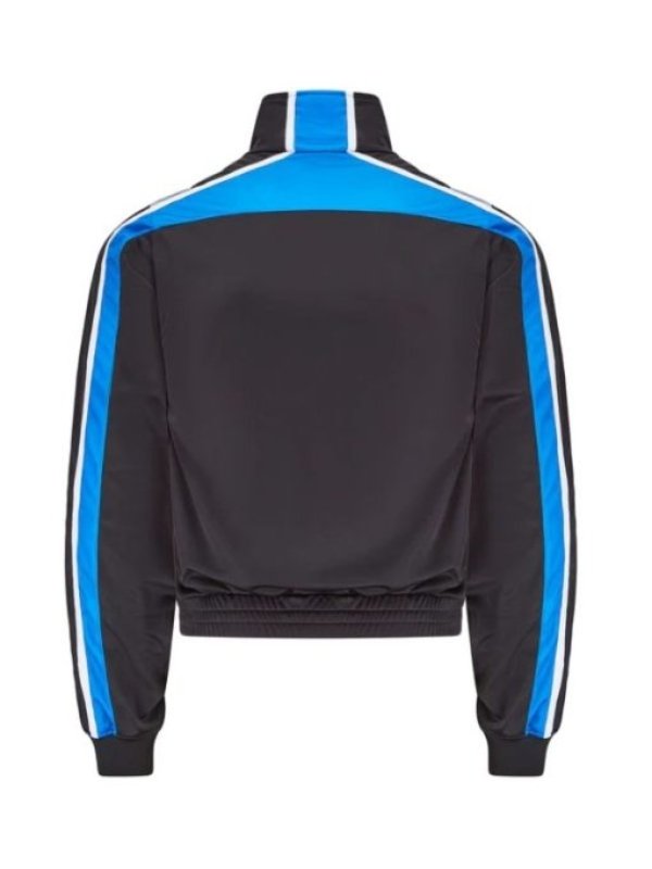 Shrunken Track Jacket In For Unisex-Black