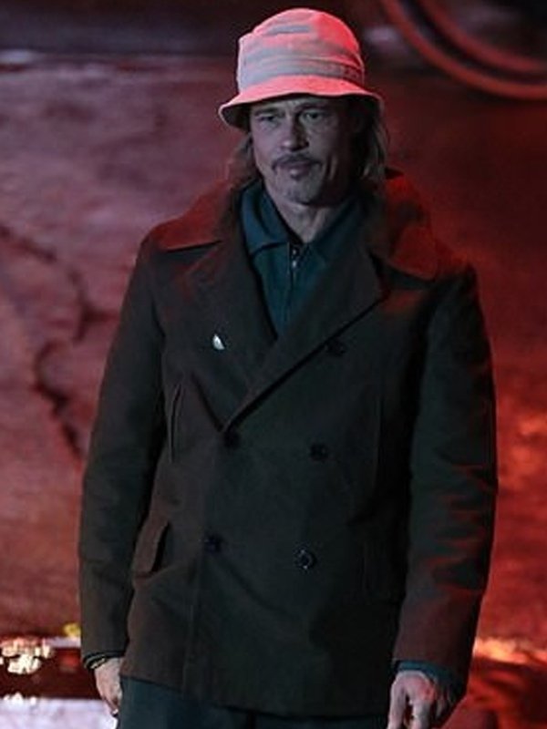 Bullet Train Brad Pitt Pea Coat