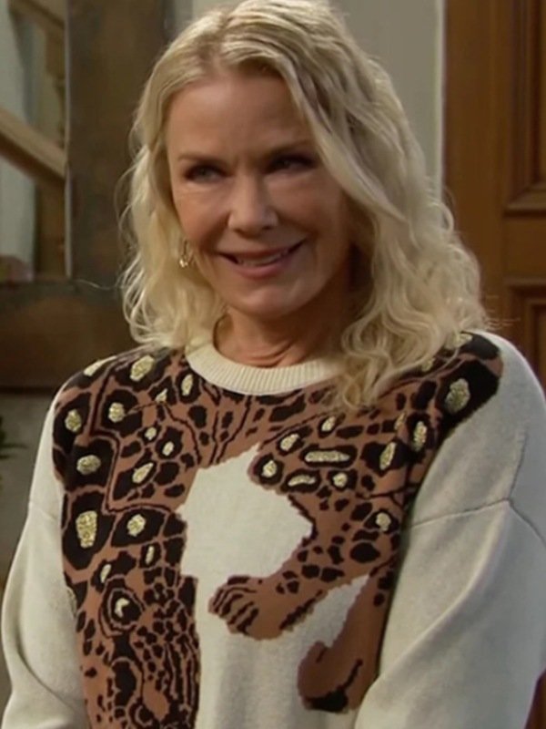 Katherine Kelly Lang Bold And The Beautiful 2026 Leopard Jumper