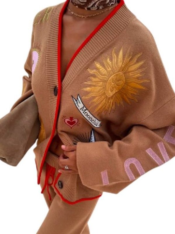 S04 Olivia Attwood Getting Filthy Rich Beige Moon_Sun Cardigan