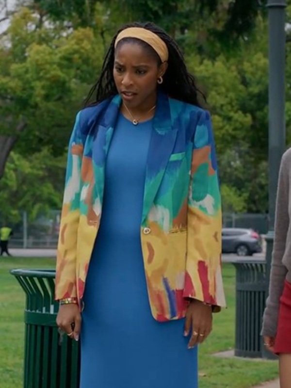 Shrinking Jessica Williams Printed Blazer