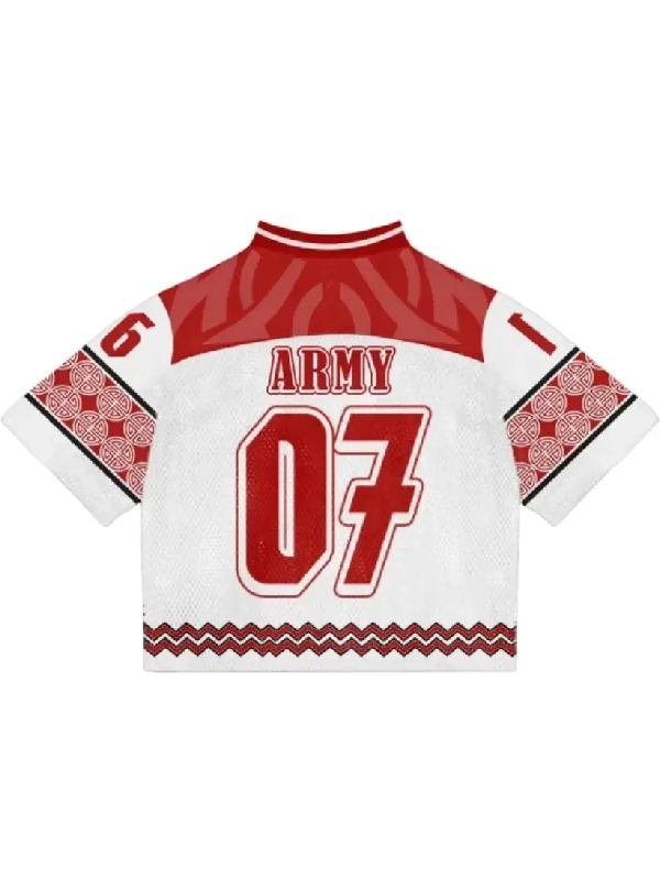 BTS Arirang World White and Red Tour Jersey-Recreation