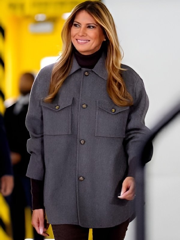 Melania Holiday Care Packages Grey Jacket