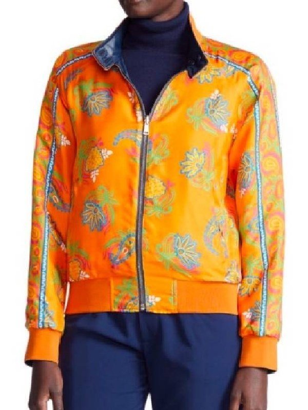 Season02 Hacks Jean Smart Orange Reversible Jacket