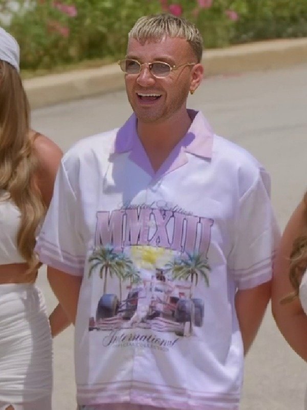 Season37 TOWIE Harry Derbidge Moto Print Shirt and Shorts Set
