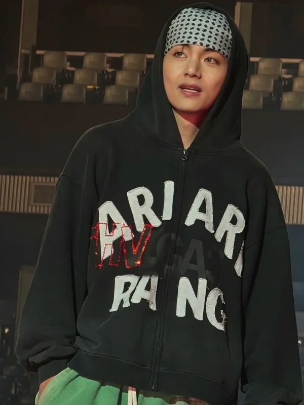 Unisex BTS Arirang Vegas Zip-Up Black Hoodie